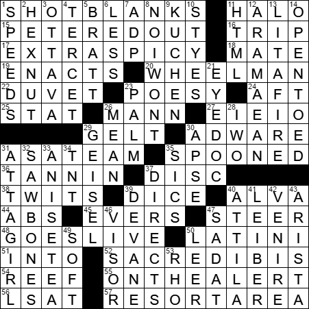 La Times Crossword Answers 11 Mar 17, Saturday - Norse Gods Home Crossword Clue (451x451), Png Download