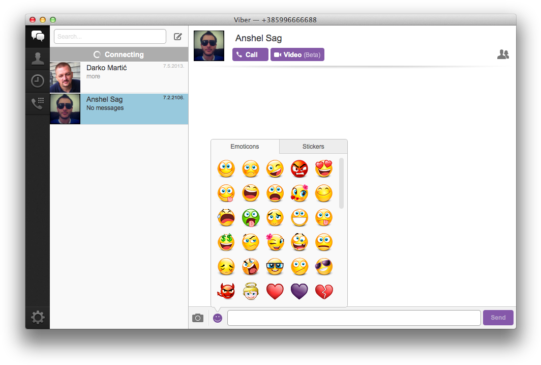 Viber For Mac - Viber (1079x732), Png Download