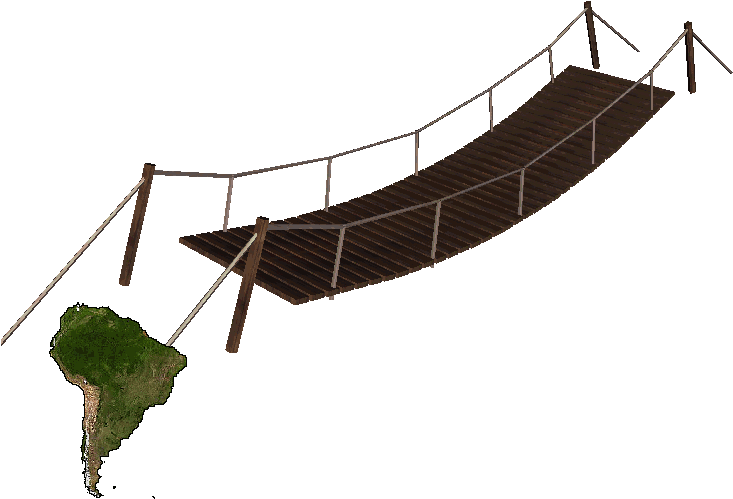 Hanging Bridge - Rope Bridge (732x732), Png Download