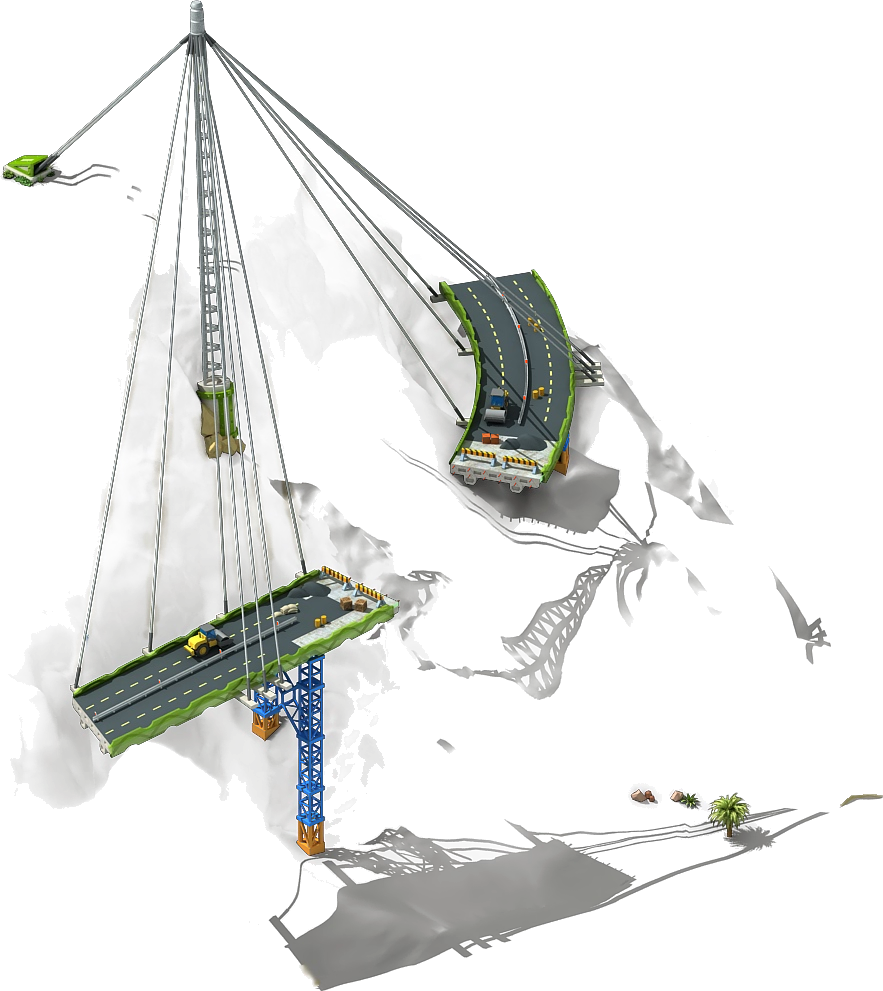 Suspension Bridge Construction - Construction (883x991), Png Download