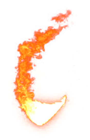 Photoscape Fire Effects - Fire (350x542), Png Download