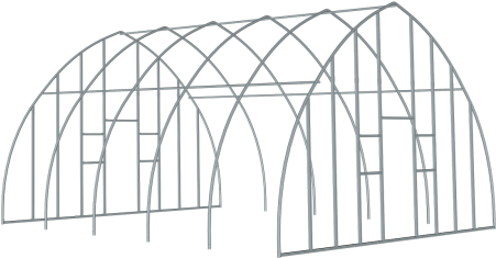 High Tunnel Greenhouse 20 X 16 X 12 Ft - Greenhouse (600x450), Png Download
