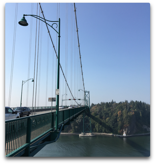 The Lion's Gate Has Obviously Been The Scene Of Numerous - Suspension Bridge (553x595), Png Download