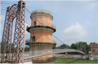 Suspension Bridge On Flowvella - Historical Places In Punjab (744x418), Png Download