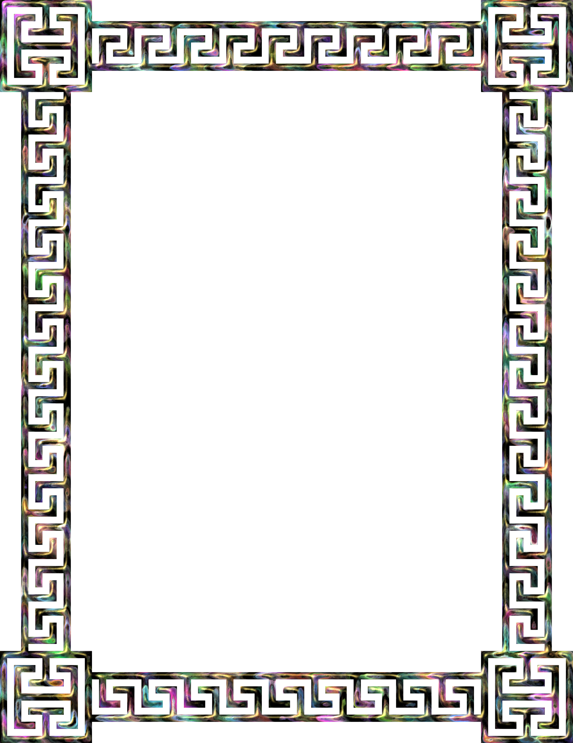 This Free Icons Png Design Of Greek Key Frame 8 (1851x2400), Png Download