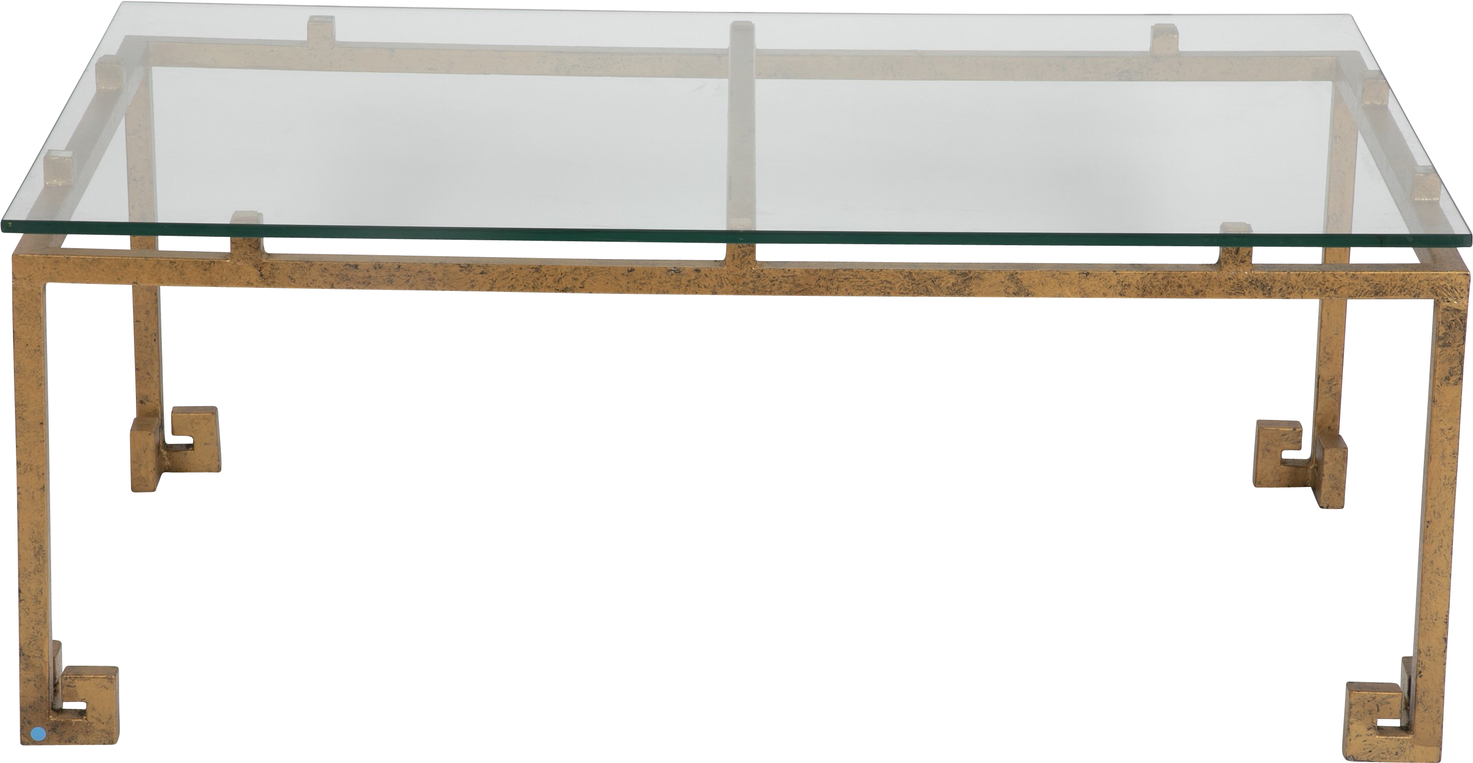 Mid-century Patinated Metal Greek Key Form Low Table - Coffee Table (3336x1760), Png Download