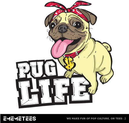 Pug Life Pug Life - Pug (446x446), Png Download