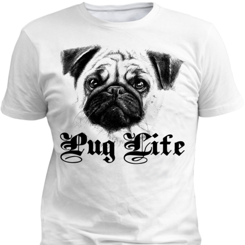 Cool Tees And Things - Pug Life (480x480), Png Download