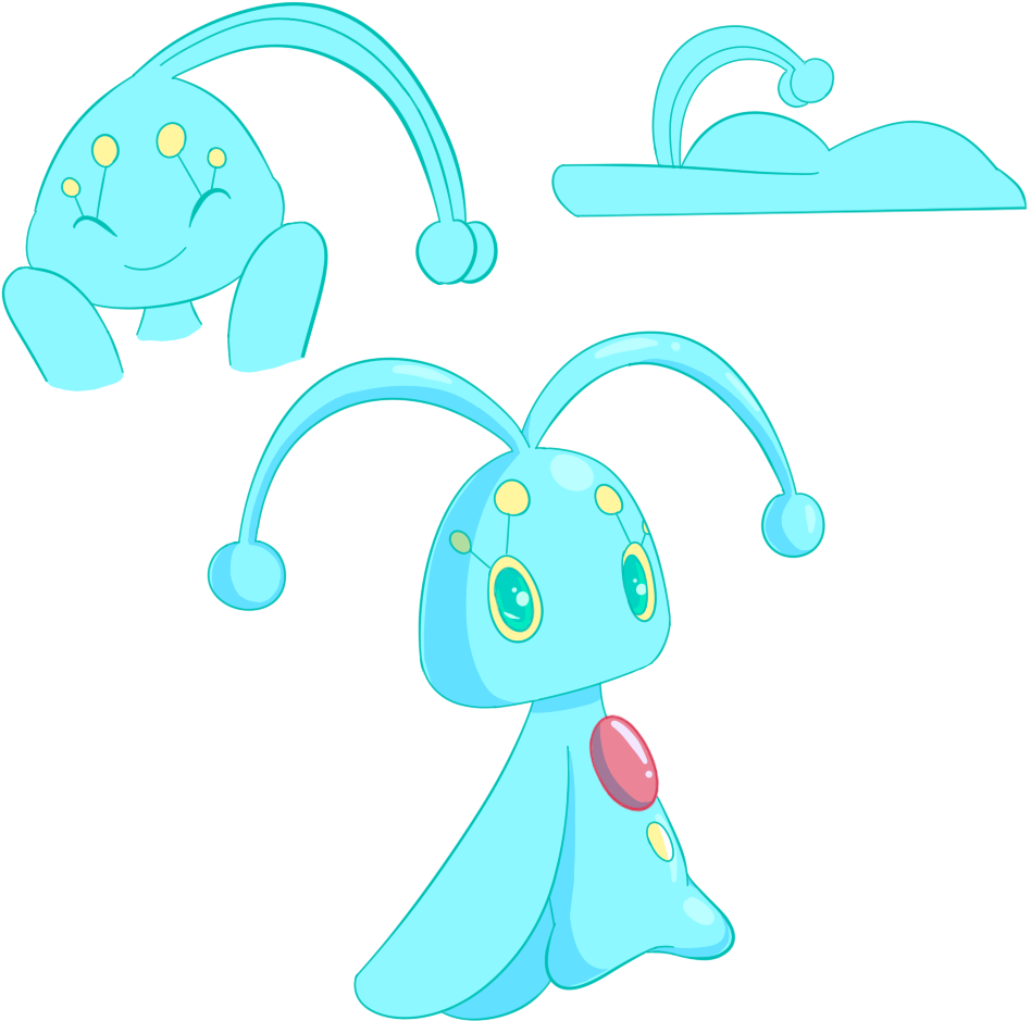 [gift] [may] Manaphy - Illustration (1000x1000), Png Download