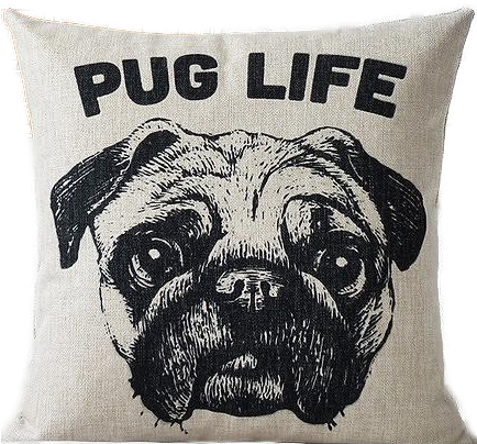 Free Pug Life Pillow - Pug Dog T Shirt (433x433), Png Download