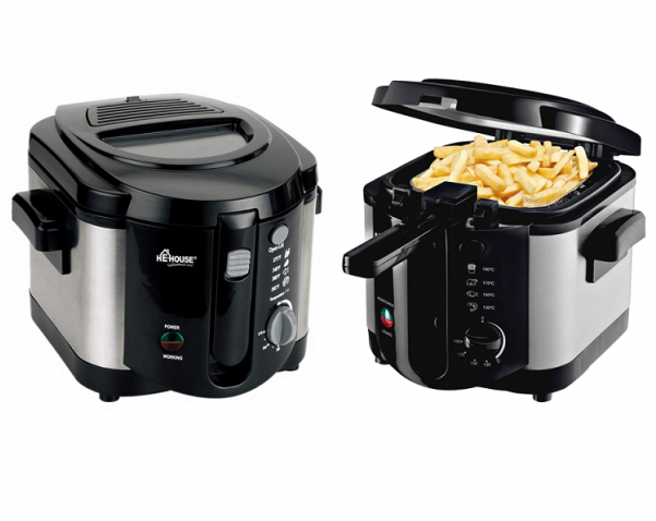Brentwood Df-720 Appliances 8 Cup Deep Fryer, Silver (600x600), Png Download
