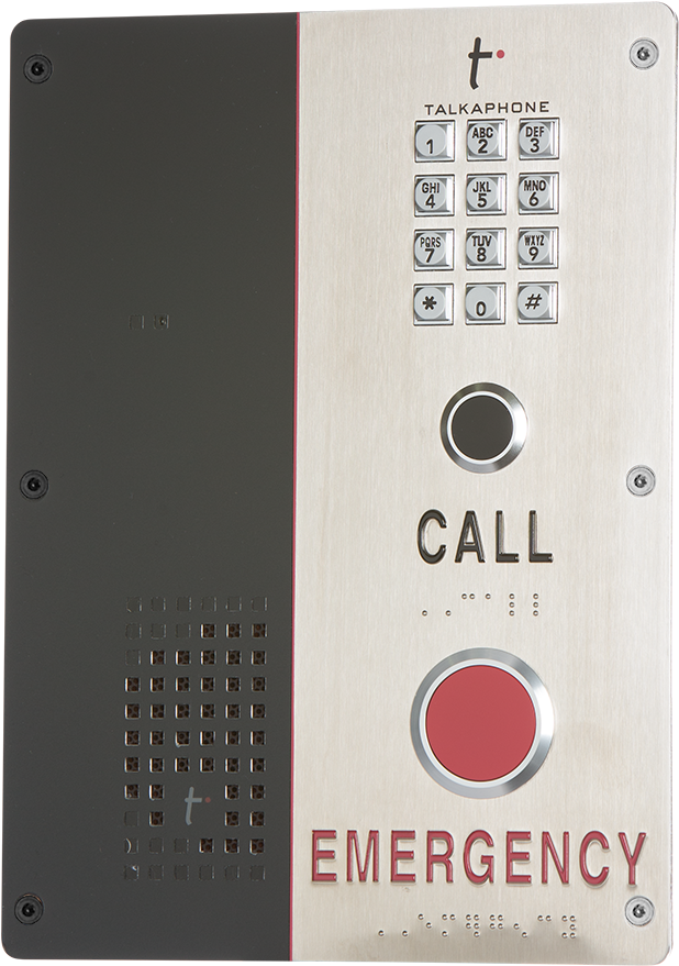 Dual Button And Keypad Emergency/call Ip Call Station - Talk-a-phone Voip600eck 600 Series Voip Emergency/call (800x1141), Png Download
