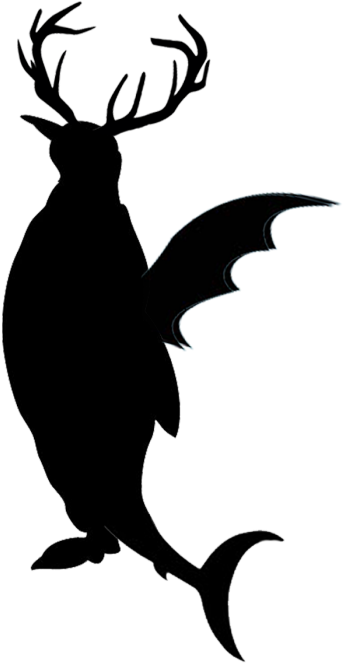 Deer Antlers, Bat Wings, Shark Tail - Emblem (700x700), Png Download