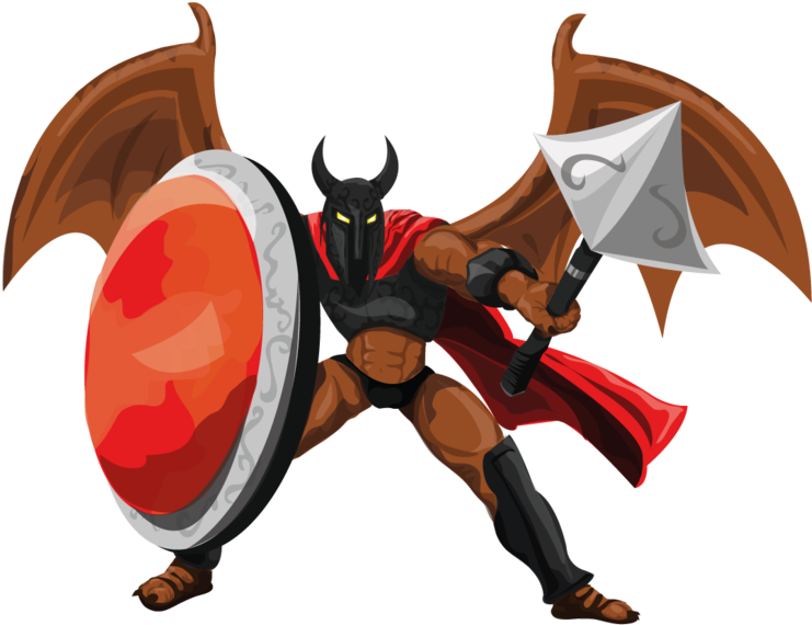 Demonio Guerrero - Illustration (820x580), Png Download