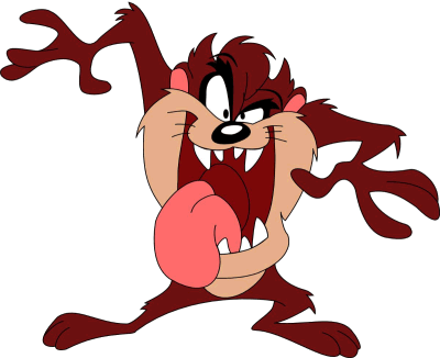 En - Cartoon Characters Taz (400x326), Png Download