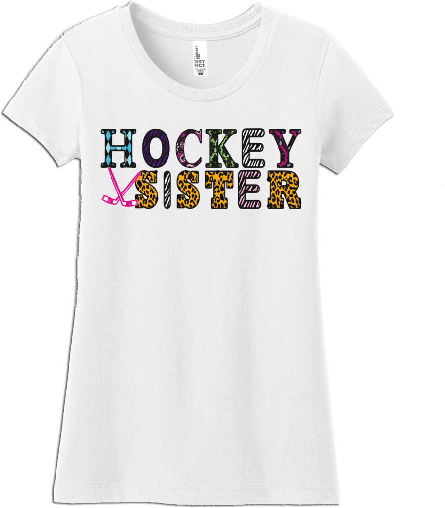 Hockey Sister Modern Pattern Tee - Pattern (898x1024), Png Download