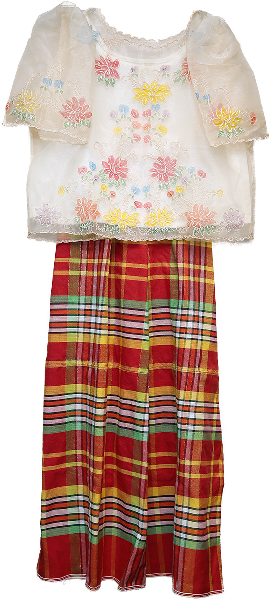 Exhibit Pina Modern Patadyong - Patadyong Dress (541x1200), Png Download