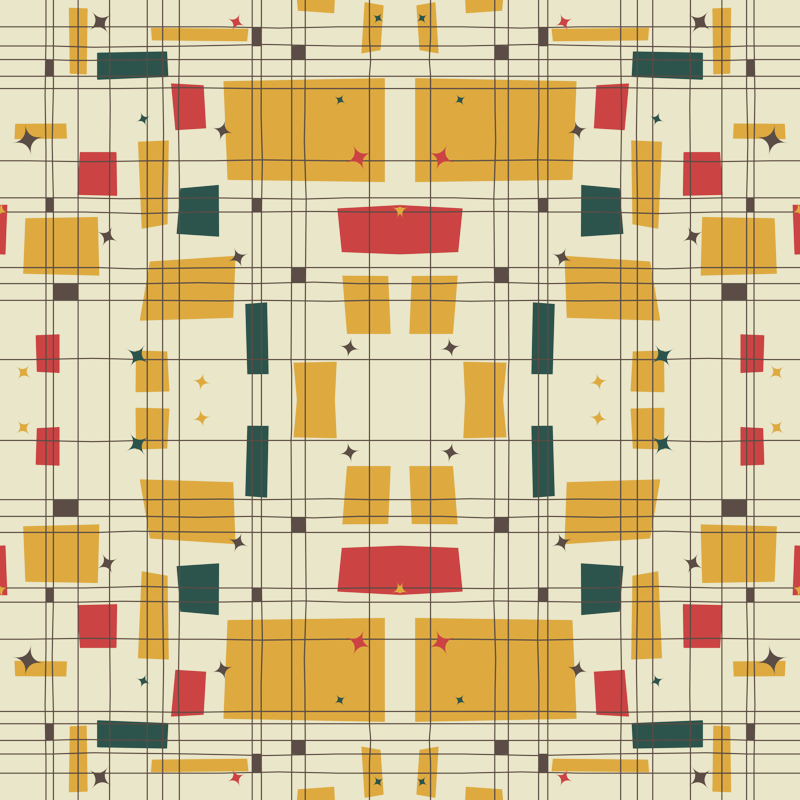 Mid Century Modern - Mid-century Modern (gold) Canvas Print - Small (800x800), Png Download