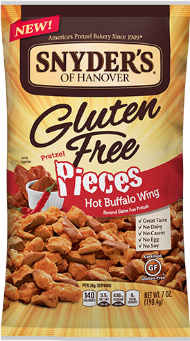 Gluten-free Hot Buffalo Wing Pieces - Gluten Free Hot Buffalo Wing Pretzels (350x500), Png Download