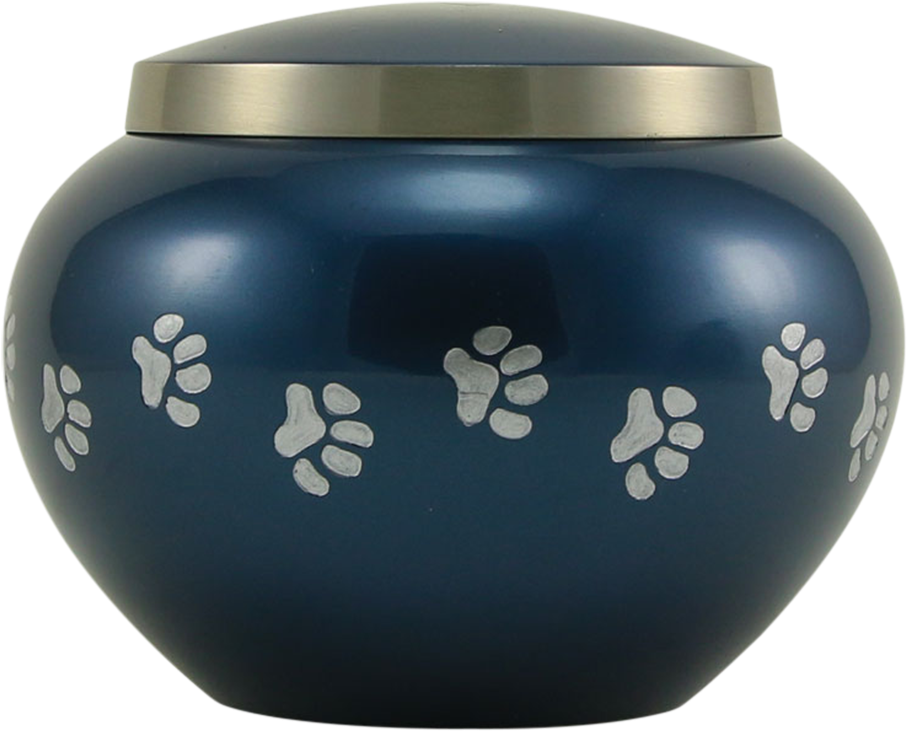 Blue Dog Paw Cremation Urn - Vase (1000x1000), Png Download