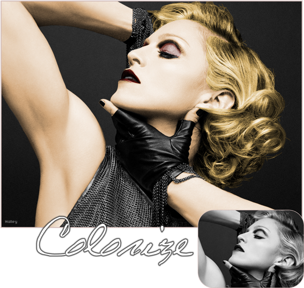 Colorize Mdna - Madonna Pop Icon Music Bw 32x24 Print Poster (632x600), Png Download