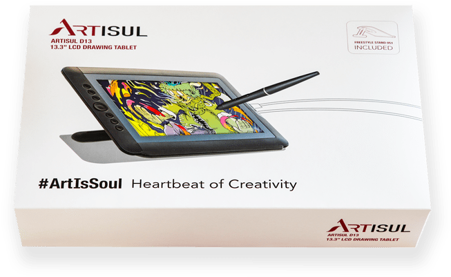 The Artisul D13 S - Artisul D13 13.3" High-resolution Lcd Drawing Tablet (700x467), Png Download