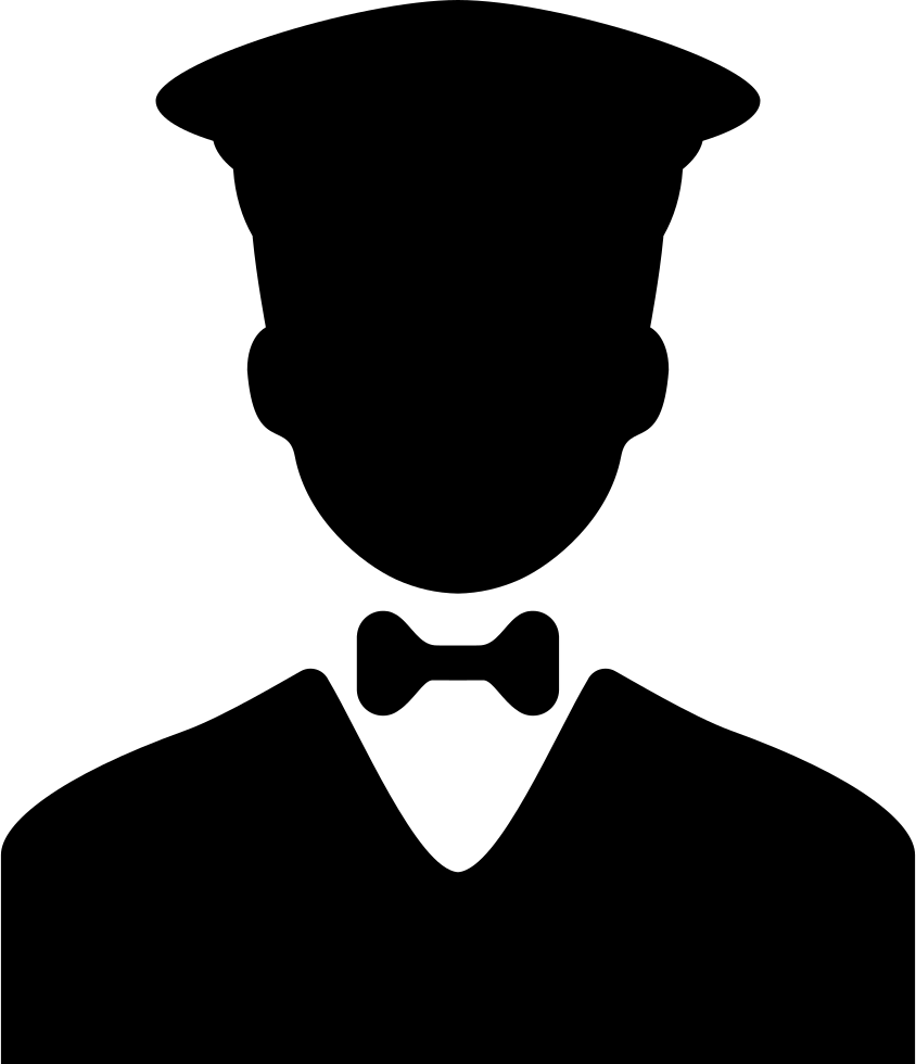 Working Man With A Bow And A Hat Comments - Ejecutivo Icono Png (844x980), Png Download