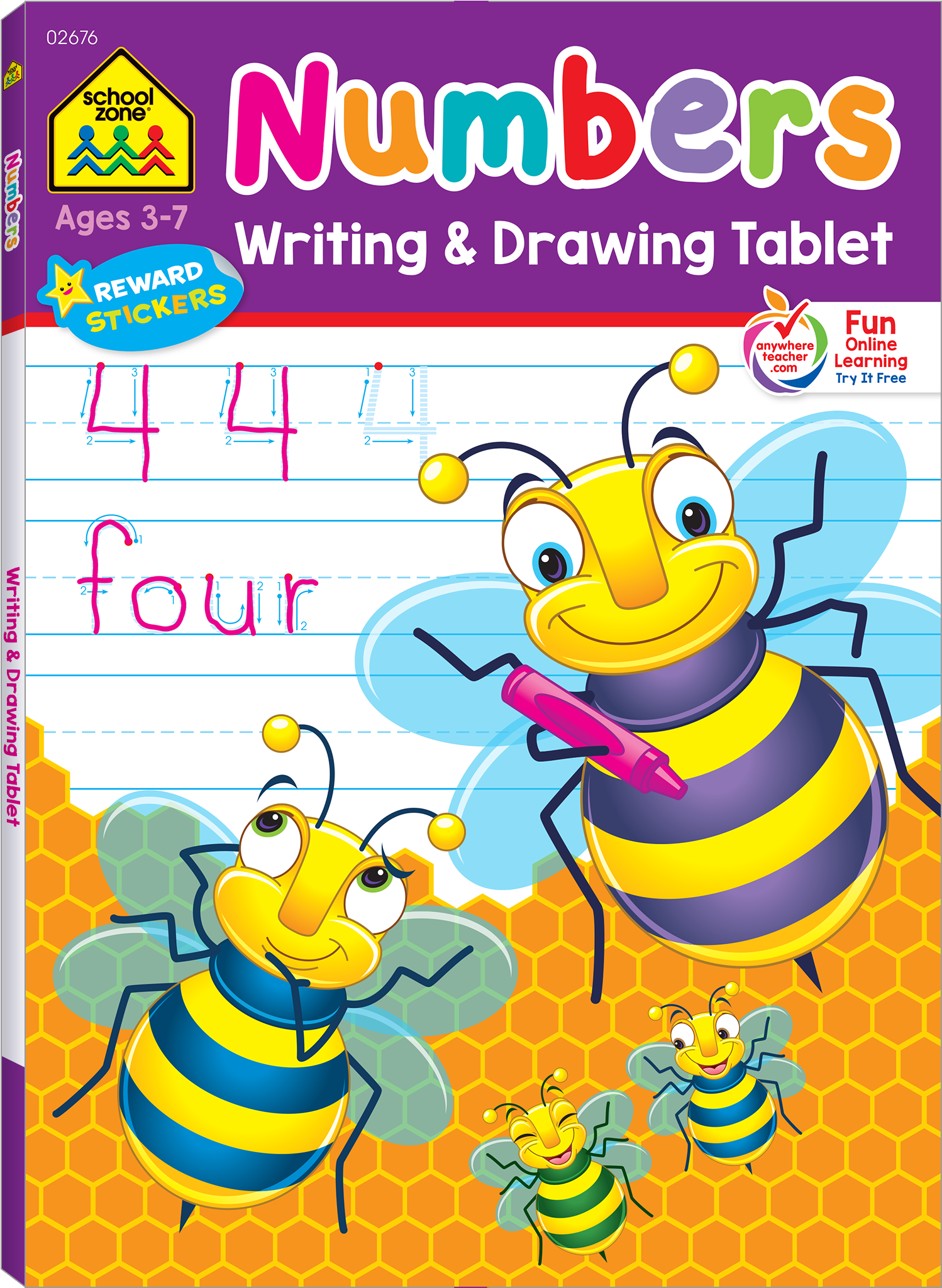 This Numbers Writing & Drawing Tablet Helps Little - School Zone (2048x2048), Png Download
