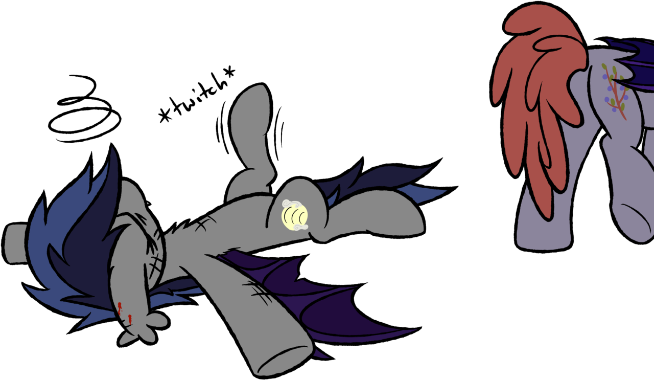 Moemneop, Bat Pony, Implied Violence, Laying Down, - Cartoon (1280x819), Png Download