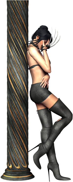 3d Crying Girl (500x743), Png Download