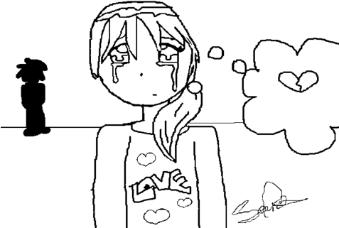 Teenage Girl Crying Little Coloring Page Coloring Trend - Girl (476x333), Png Download