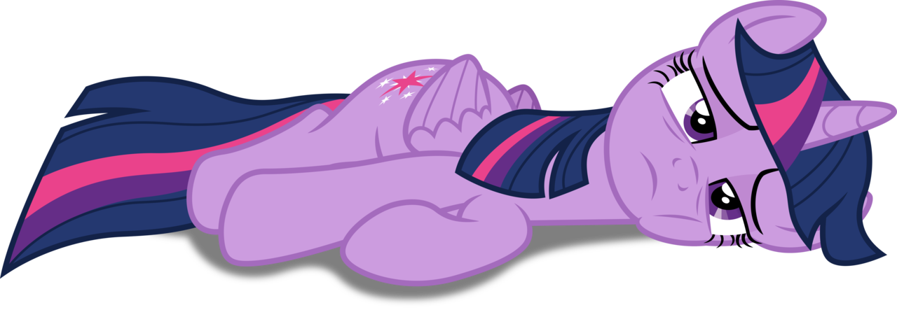 Dashiesparkle, Failure, Female, Folded Wings, Laying - Twilight Sparkle Vector Sleeping (1280x443), Png Download
