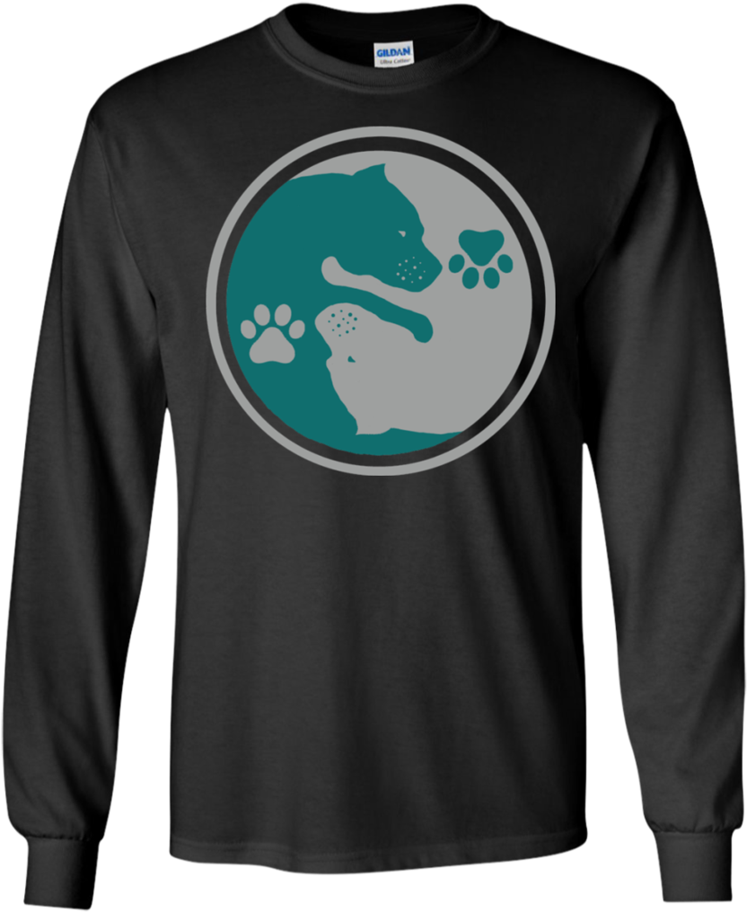 Pit Bull Yin Yang Ls Shirt - Demolition Ranch Ar15 Eagle Shirt (1024x1024), Png Download