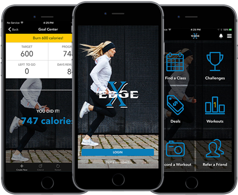 The Edge Family Fitness App Provides Class Schedules, - Social Media App Fitness (500x425), Png Download