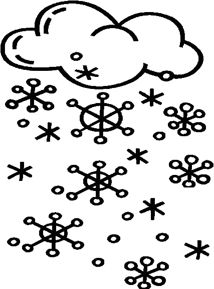 Snow Cloud Coloring Pages 2 By Rebecca - Snow Cloud Coloring Page (427x575), Png Download