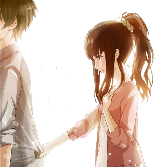 Manga Girl - Anime Girl Crying Love (500x536), Png Download