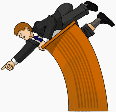 Used By Permission From Christian Images - Preacher At The Pulpit (400x387), Png Download