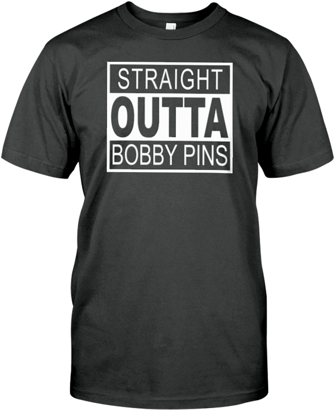 Straight Outta Bobby Pins T-shirt - Stand With Trump Shirt (819x1024), Png Download