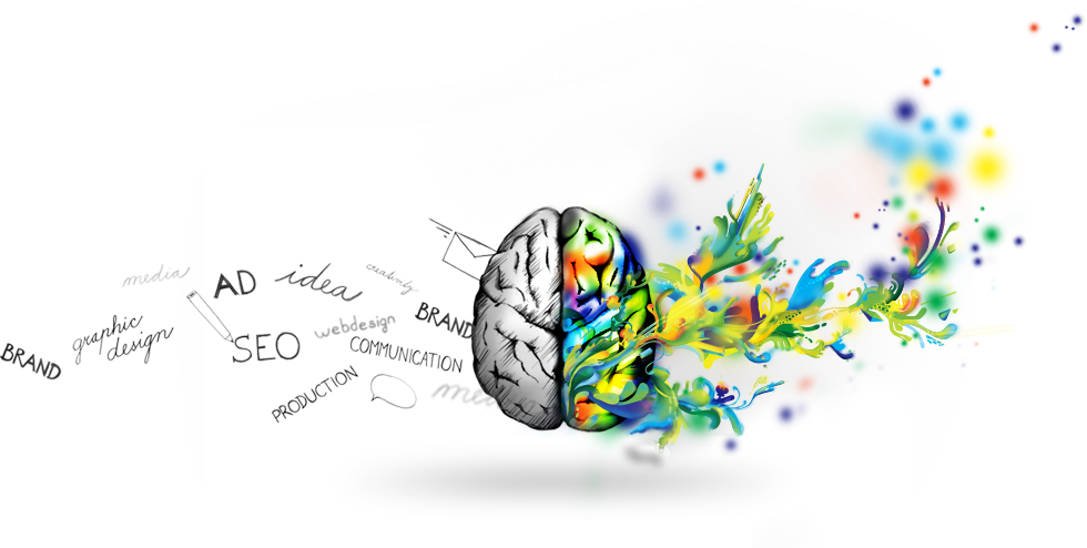 Graphics Design, Webdesign, Visual Identity, Clever - Creative Brain Png Transparent (980x494), Png Download