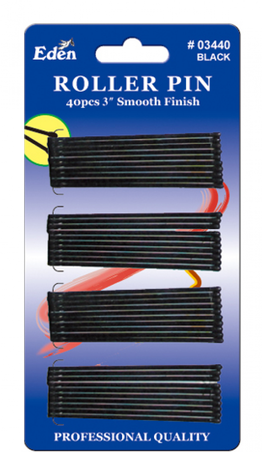 Eden 3" Black Roller Pins - 40 Pcs. (03440) (900x900), Png Download