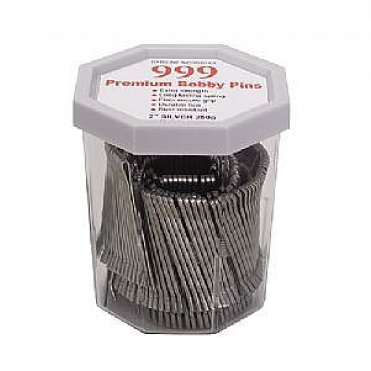 999 Bobby Pins 250g Tub 2" Silver (370x500), Png Download