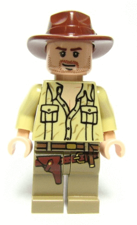 Lego Indiana Jones Minifigure - Lego Indiana Jones Shirt (448x448), Png Download