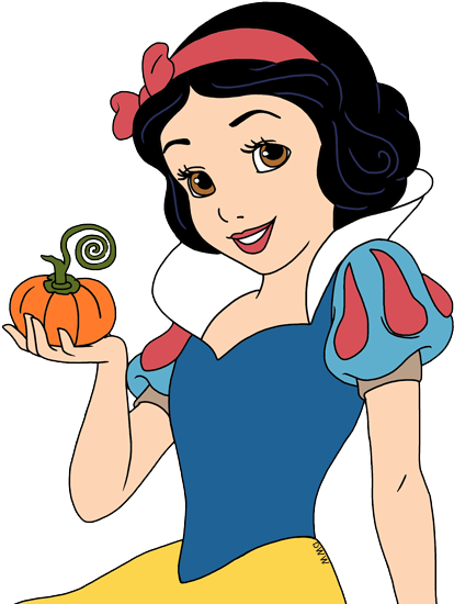 Snow White With A Pumpkin (430x556), Png Download
