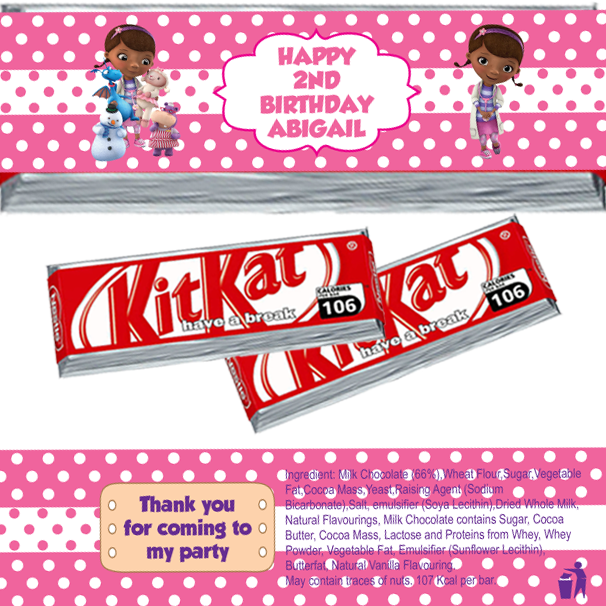 Doc Mcstuffins Kitkat Wrappers - Nestlé Nestle Kitkat Chunky Egg (606x606), Png Download