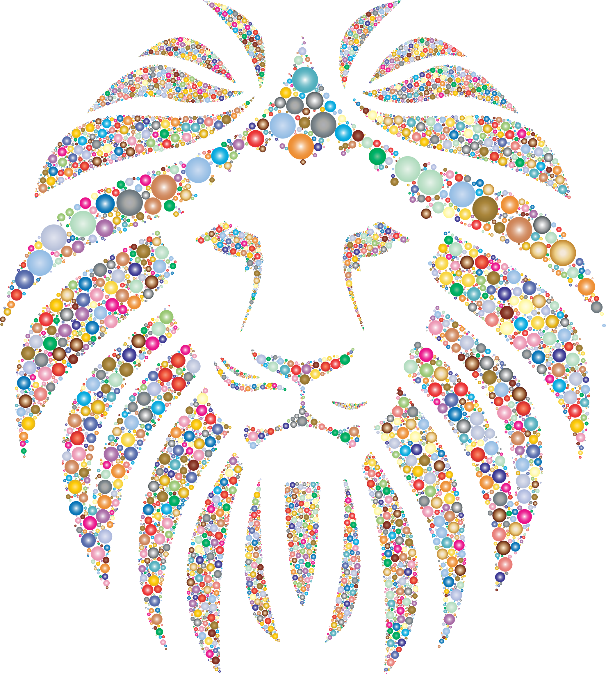 Lionhead Rabbit Roar Black And White Computer Icons - Colorful No Background (675x750), Png Download