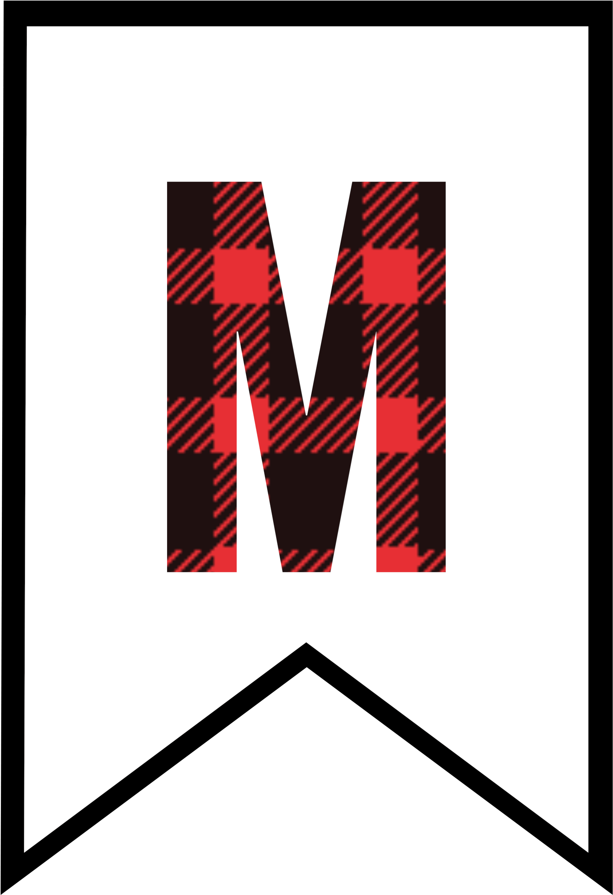 Click The Following Links To Print The Buffalo Plaid - P Letters For Banner (2083x2986), Png Download