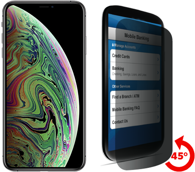Cellhelmet Privacy Tempered Glass For Iphone Xs Max - Iphone Xs Space Grey (713x600), Png Download