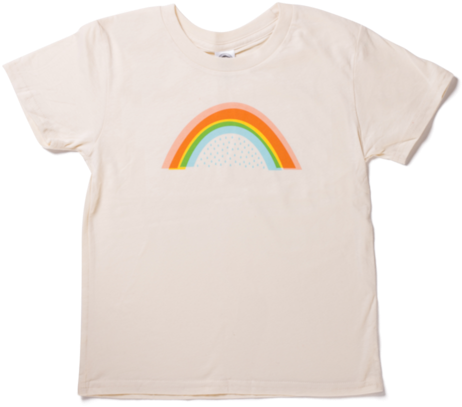 Rainy Rainbow Kids Tee - T-shirt (600x600), Png Download