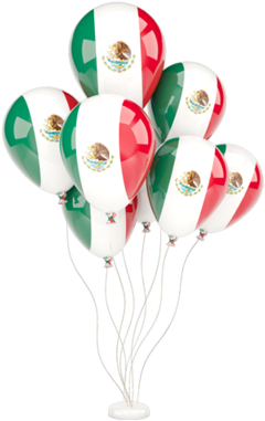 Illustration Of Flag Of Mexico - Mexican Flag Balloons Png (640x480), Png Download