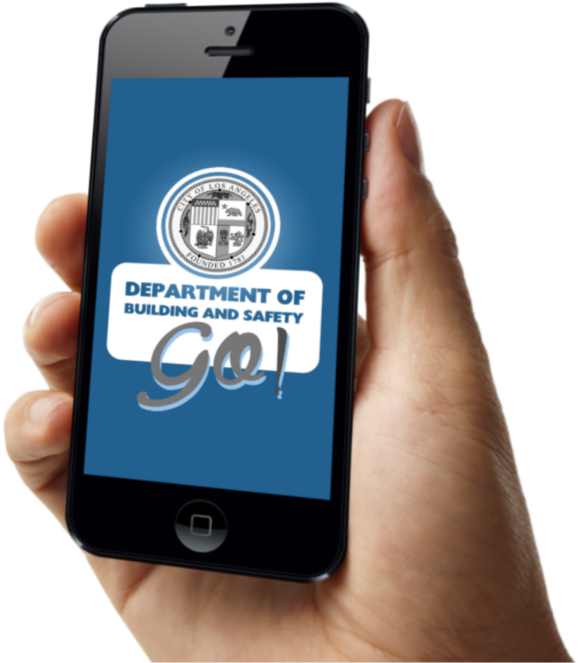 Hand With Mobile Phone - Los Angeles (600x670), Png Download